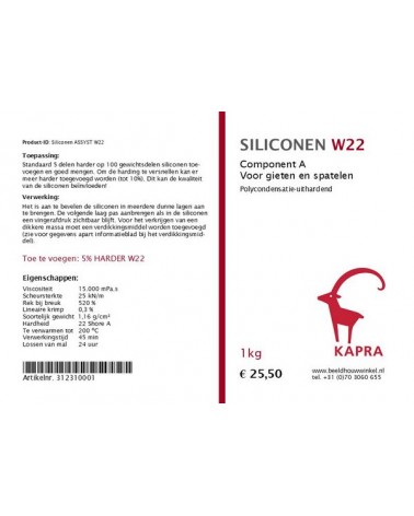 Siliconenrubber W22 excl. harder