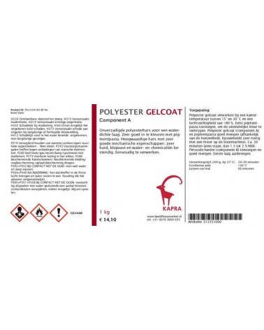 Polyester Gelcoat etiket