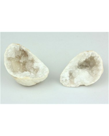 Sterrenkwarts geode klein 5-7 cm wit, 2 helften (stuk)