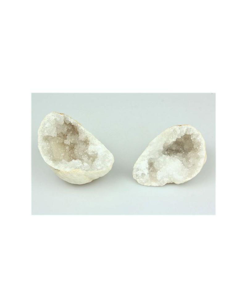 Sterrenkwarts geode klein 5-7 cm wit, 2 helften (stuk)